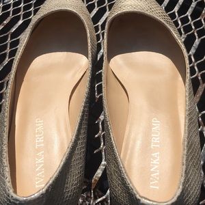 Gold n Silver Snakeskin Flats